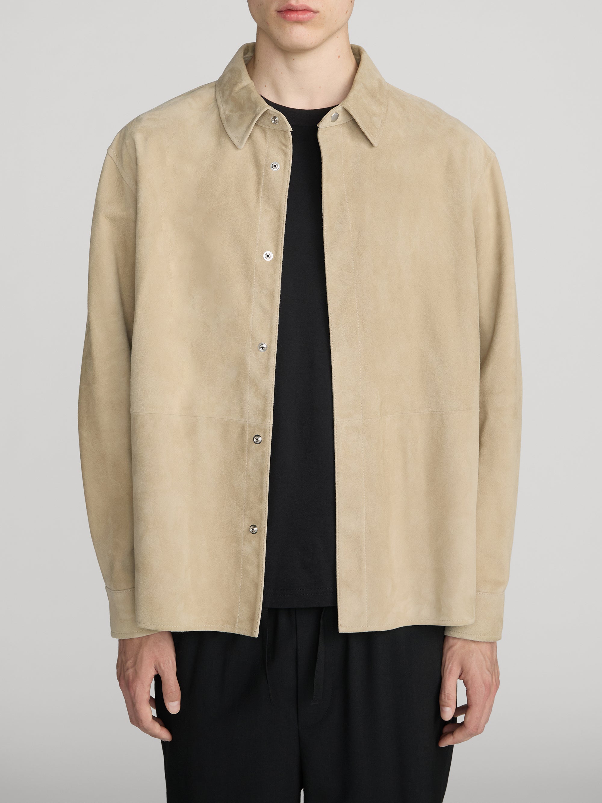 Suede Shirt -- Oxford Beige