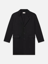 Double Face Wool Overcoat -- Black