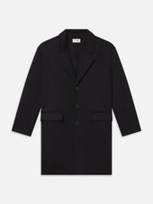 Double Face Wool Overcoat -- Black