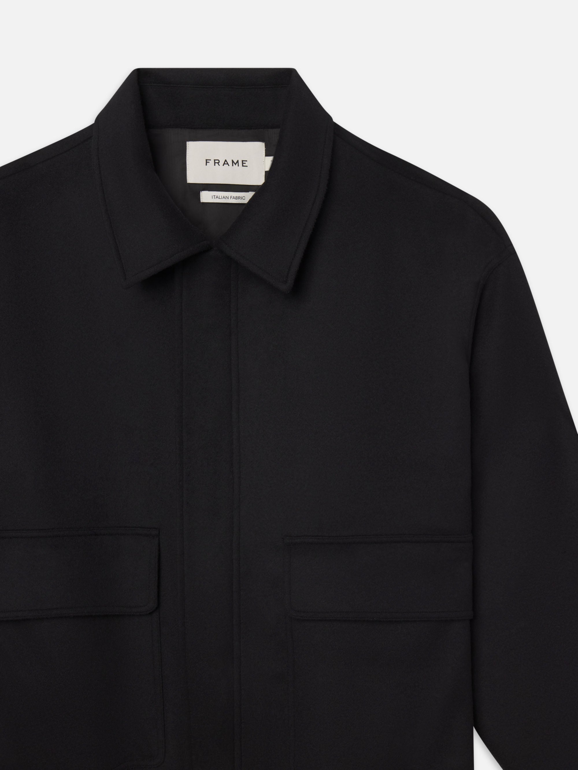 WOOL CASHMERE BLOUSON BLACK