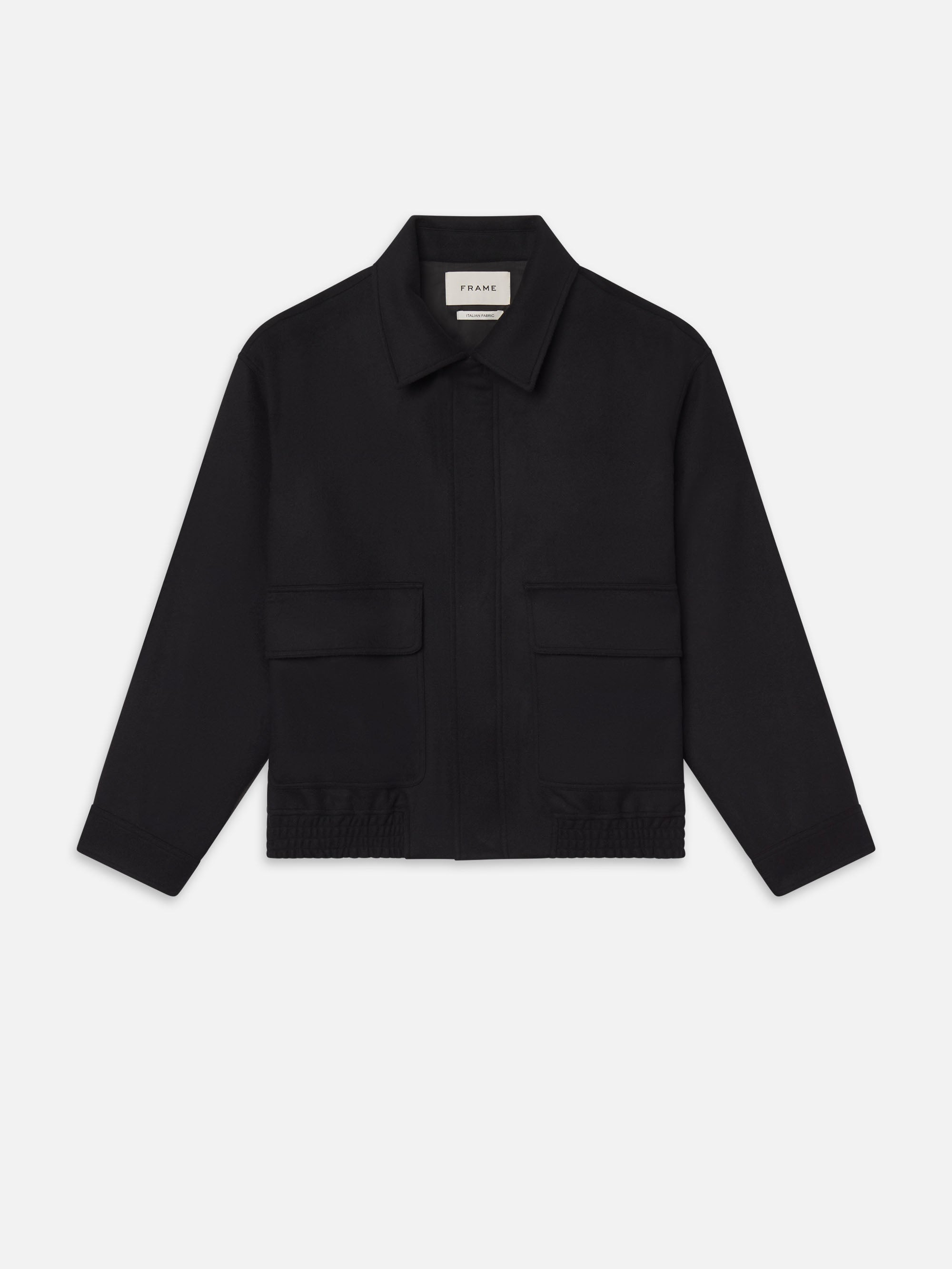DOUBLE FACE SHIRT JACKET BLACK