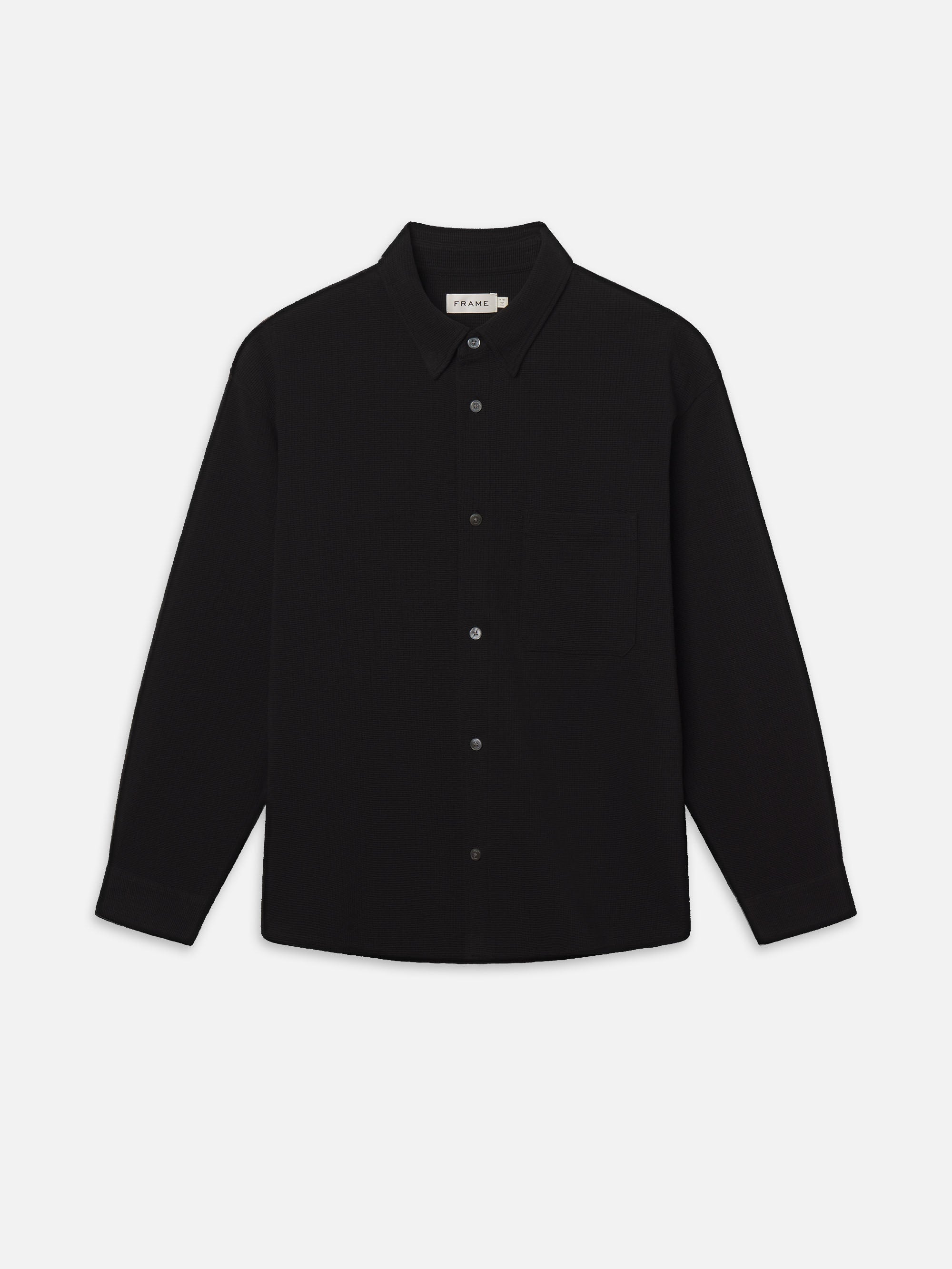 DOUBLE FACE SHIRT JACKET BLACK