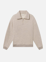 Relaxed Zip Up Sweatshirt -- Heather Grey