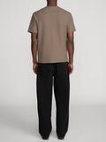 Jacquard Stripe Tee -- Soft Taupe