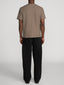Jacquard Stripe Tee -- Soft Taupe