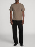 Jacquard Stripe Tee -- Soft Taupe