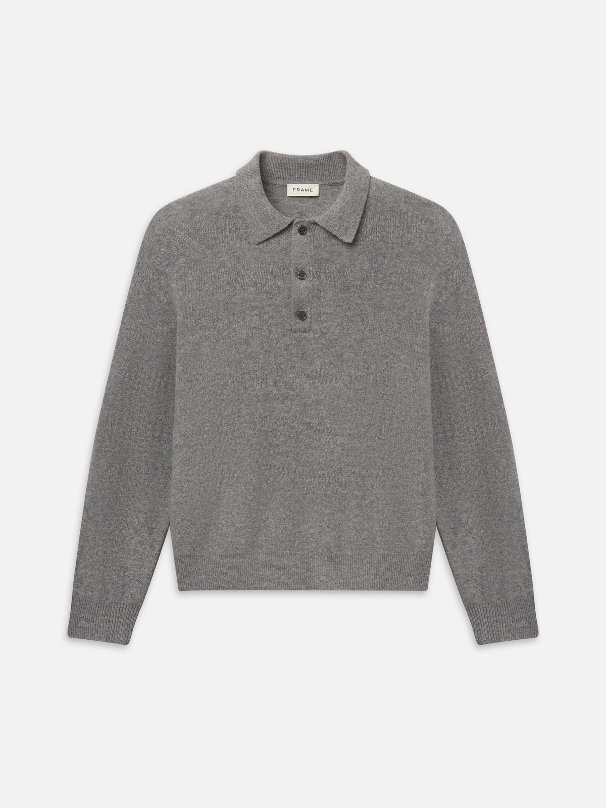 Boiled Wool Polo Sweater