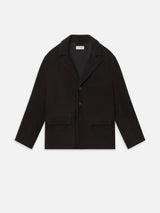 Suede Blazer -- Black