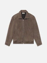 Suede Bomber -- Warm Beige
