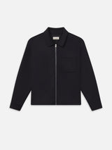Double Face Zip Shirt Jacket -- Dark Navy