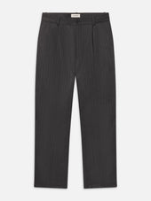 Wide Leg Trousers -- Grey Stripe