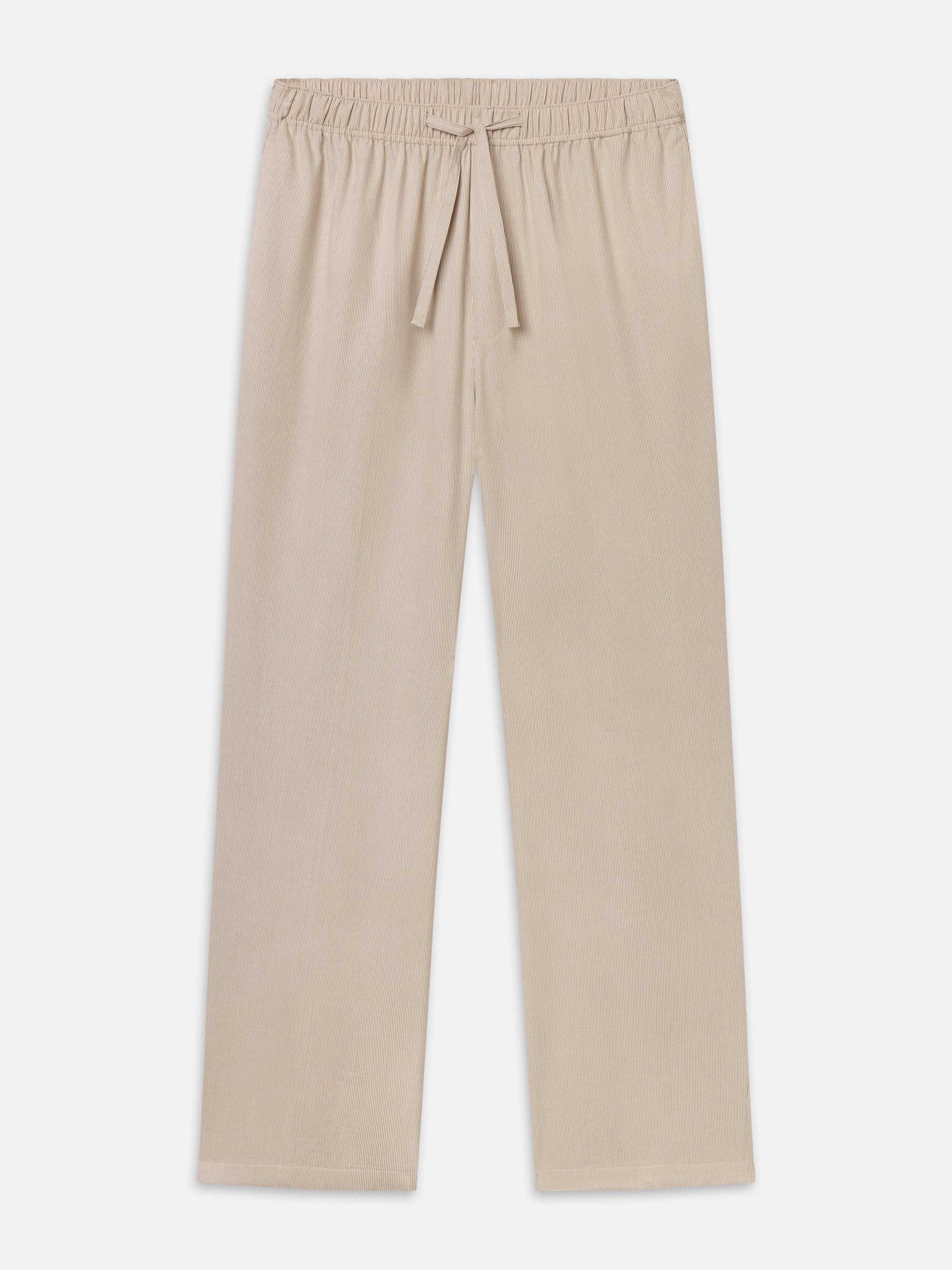 Cotton Easy Trousers -- Brown Stripe