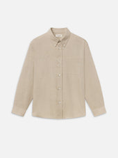 Wool Blend Shirt -- Cream Heather