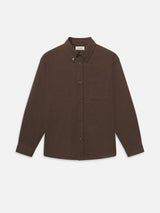 Wool Blend Shirt -- Heather Brown