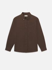 Wool Blend Shirt -- Heather Brown