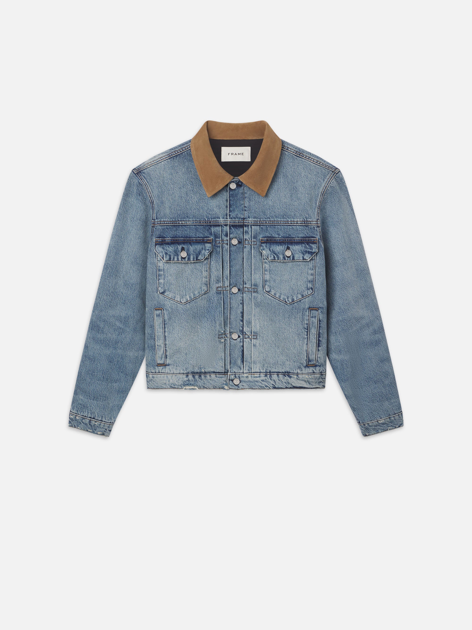 VINTAGE DENIM JACKET BLUE BEACH RIPS