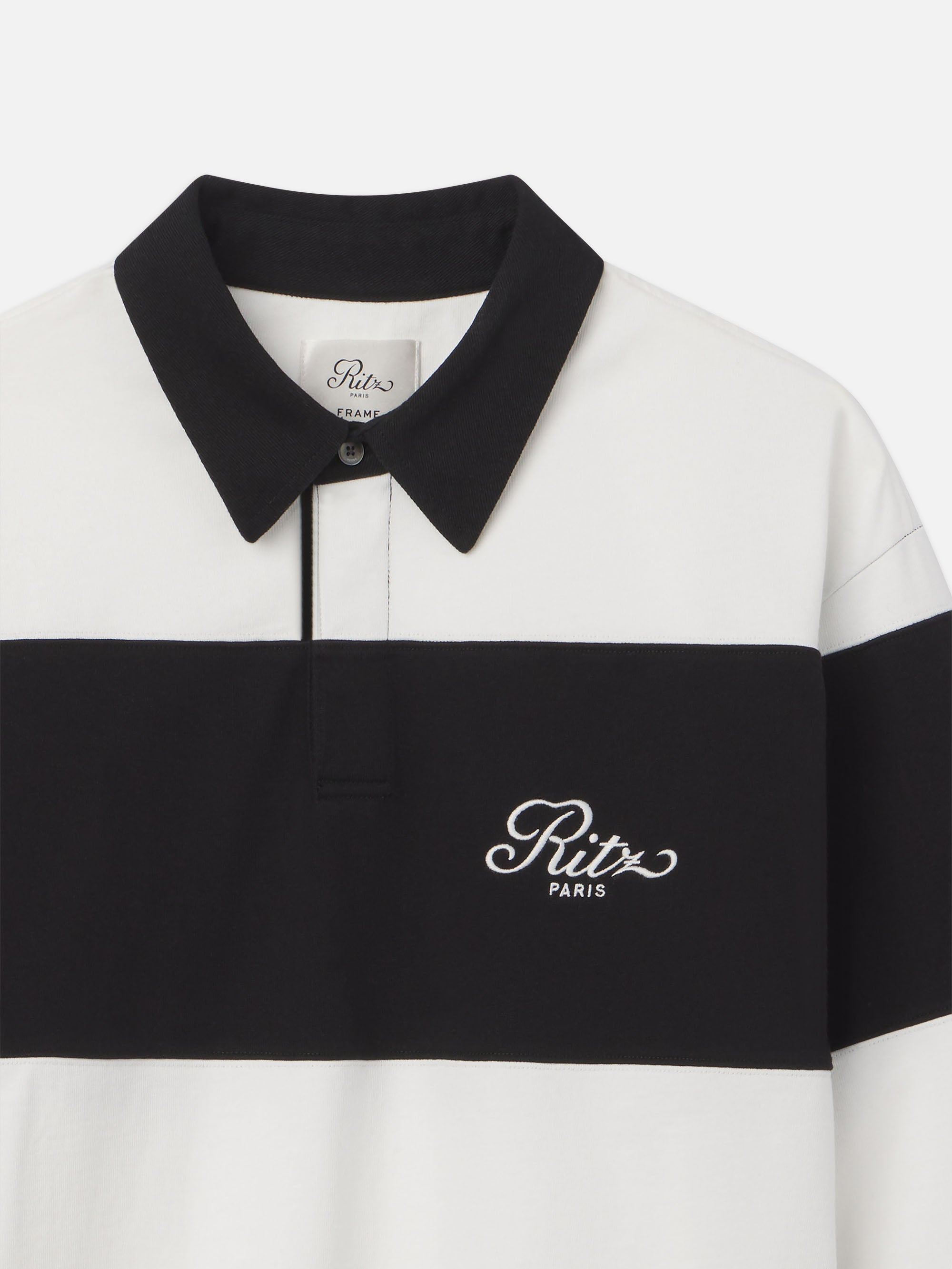 RITZ RUGBY POLO SHIRT CREAM/BLACK