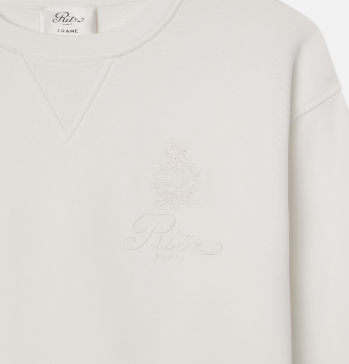 Ritz Unisex Tonal Logo Crewneck -- Cream