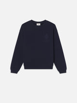 Ritz Unisex Tonal Logo Crewneck -- Dark Navy
