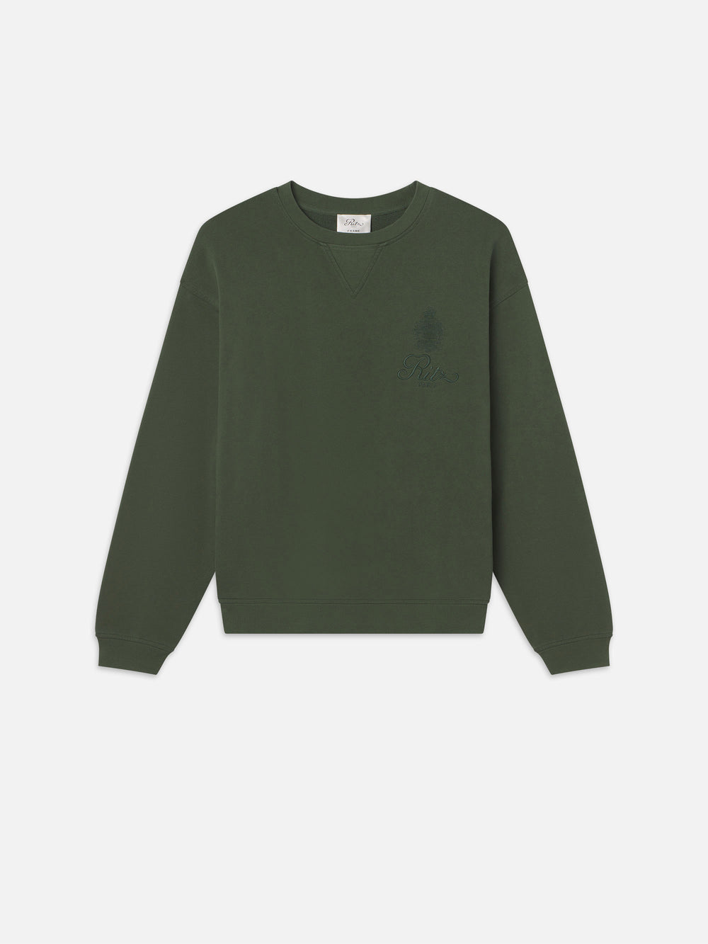 Ritz Unisex Tonal Logo Crewneck -- Hunter Green