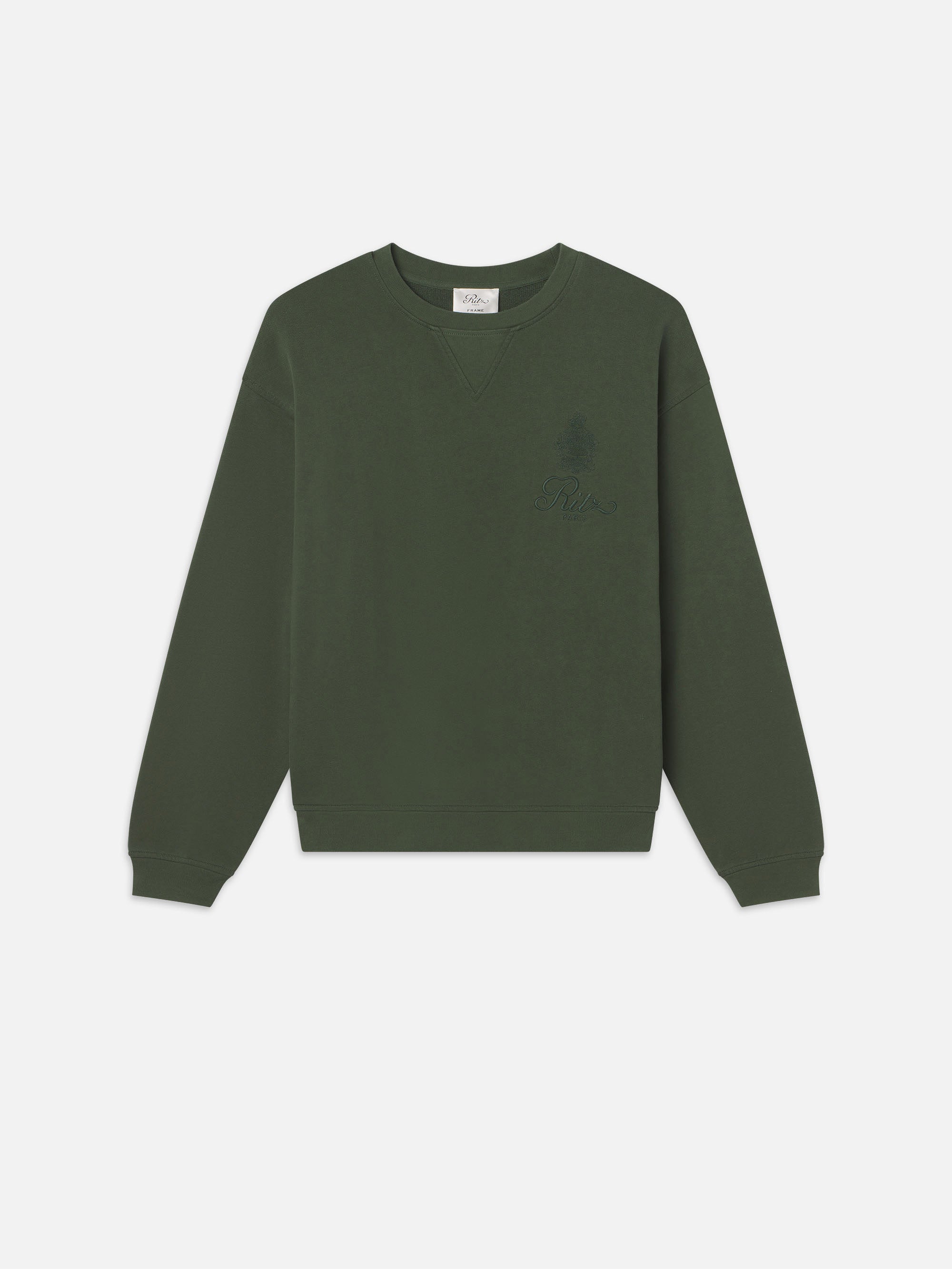 Ritz Unisex Tonal Logo Crewneck -- Hunter Green