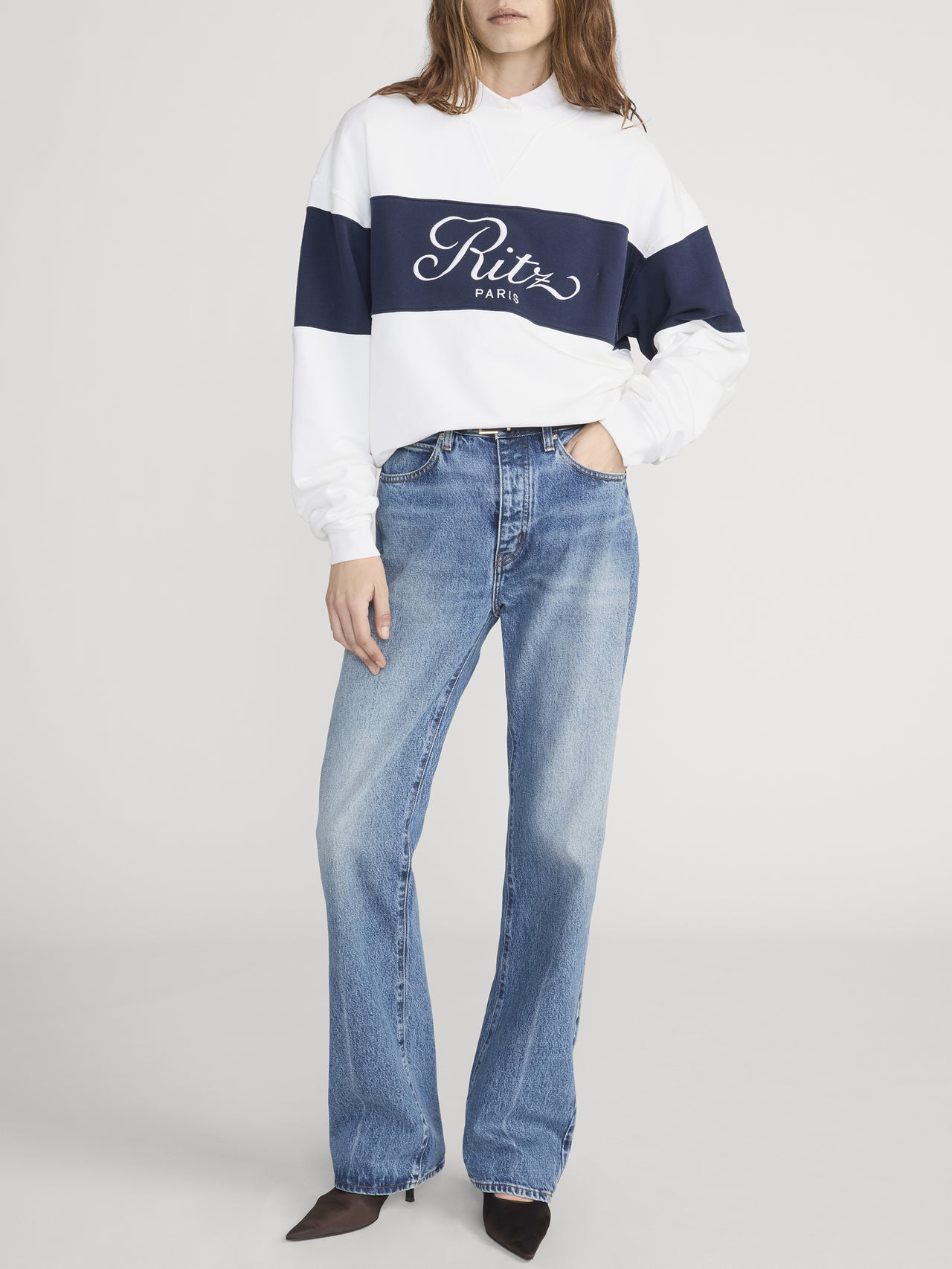 Ritz Sweatshirt Front On Model 