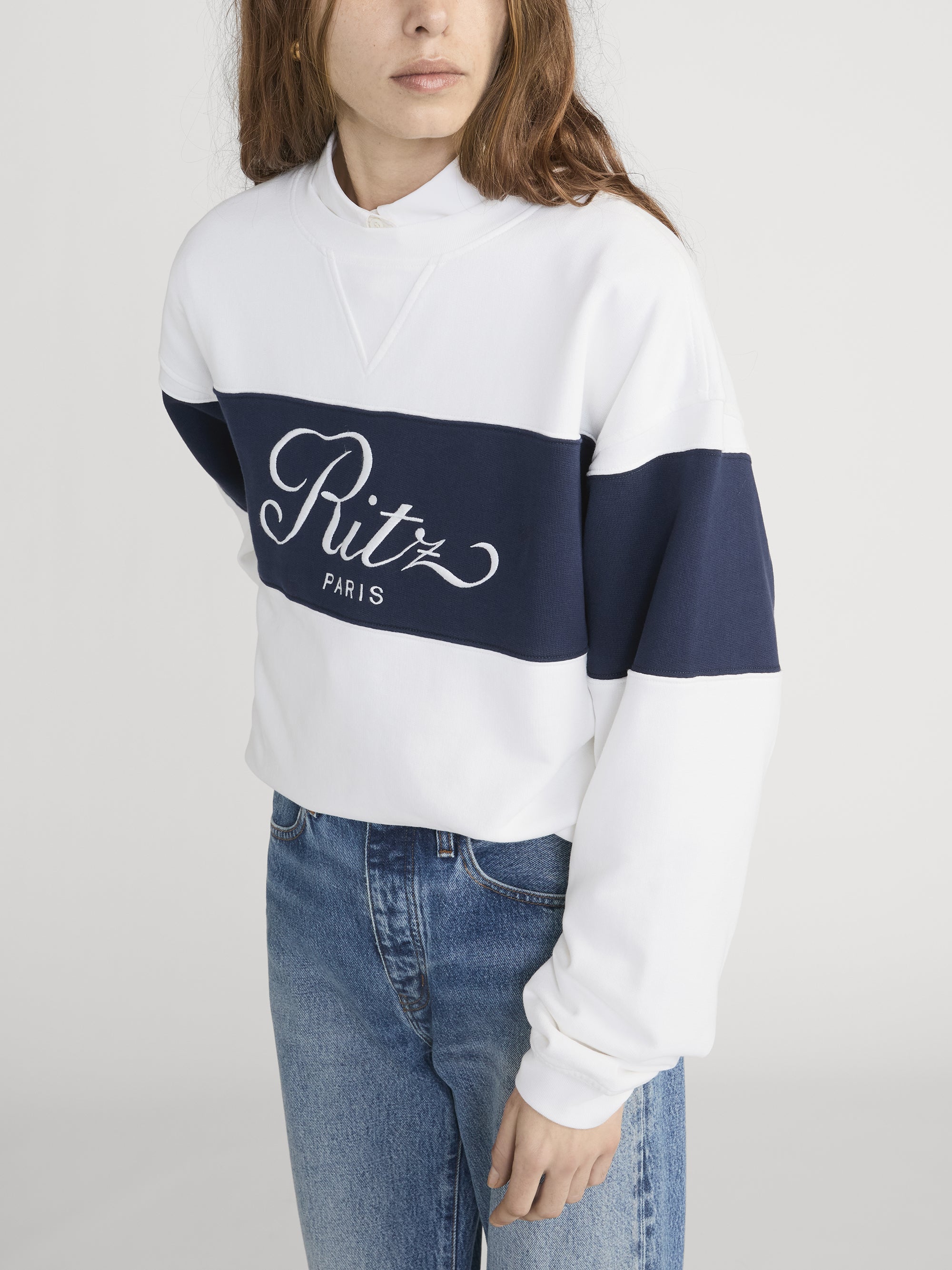 Ritz Sweatshirt Side On Model 