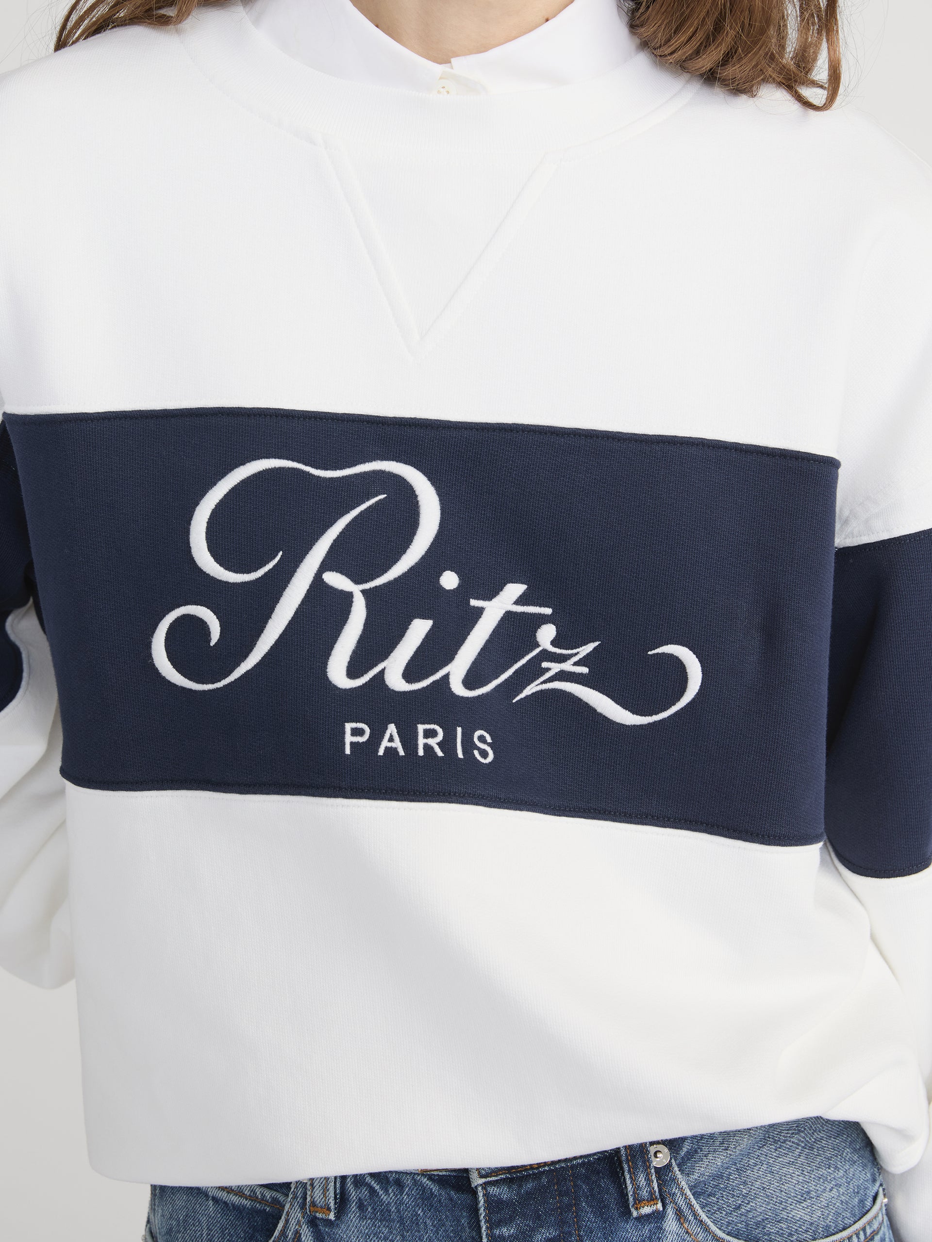 Ritz Sweatshirt Detail On Model 