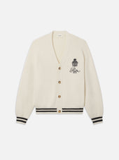 Ritz Embroidery Cashmere Cardigan -- Cream