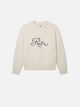 Ritz Unisex Cashmere Sweater -- Cream