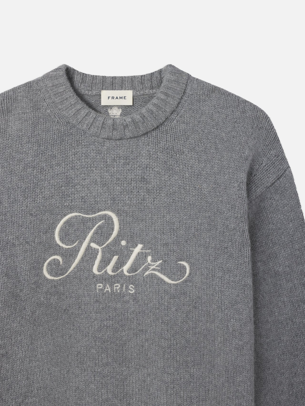 Ritz Unisex Cashmere Sweater -- Grey Melange