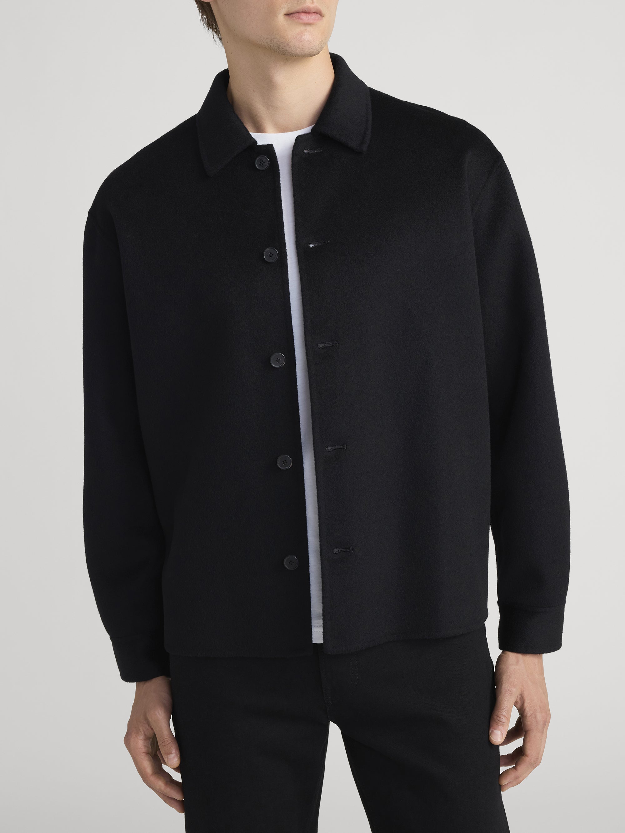 DOUBLE FACE SHIRT JACKET BLACK DOUBLE FACE SHIRT JACKET BLACK