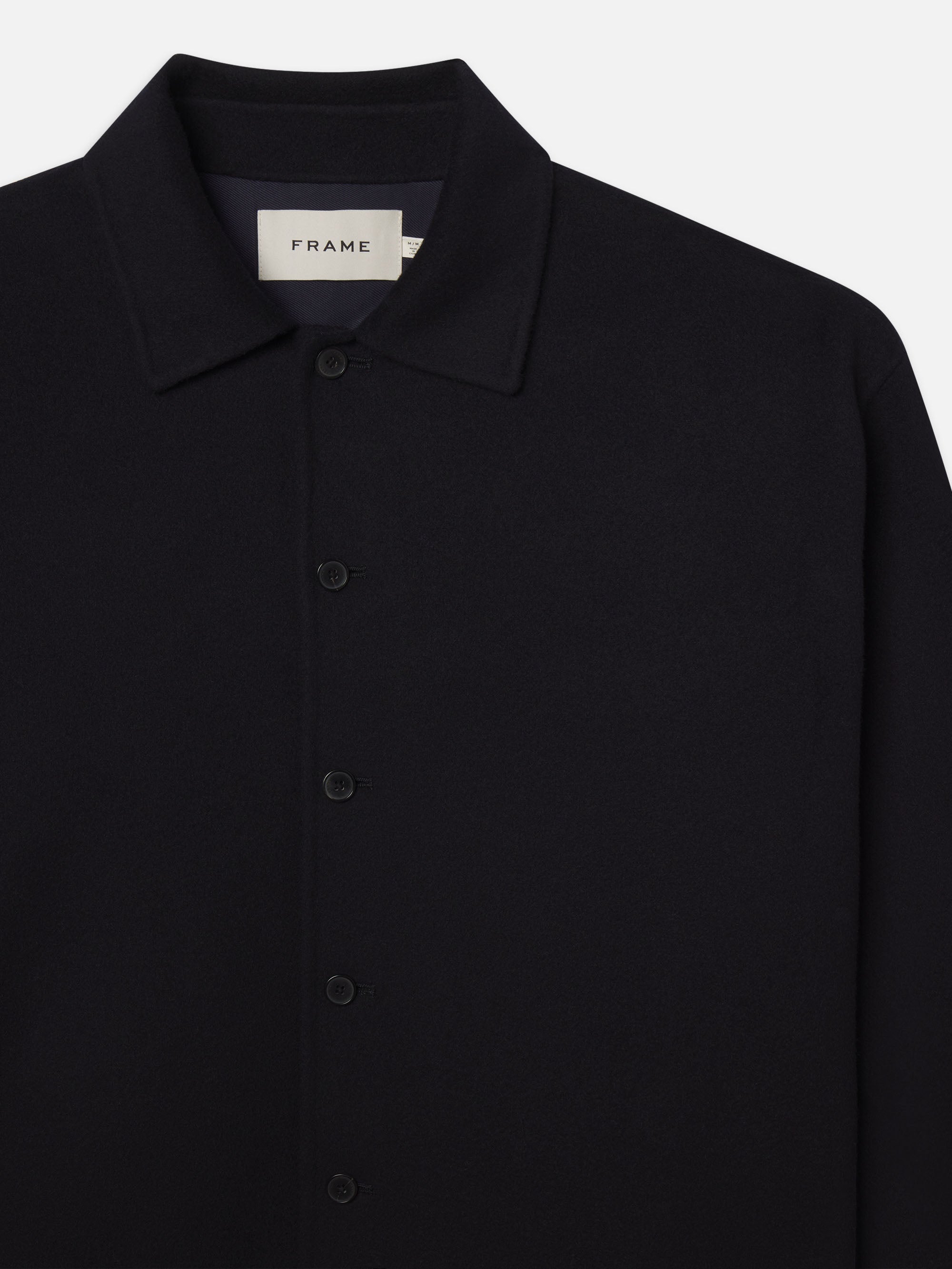 DOUBLE FACE SHIRT JACKET DARK NAVY