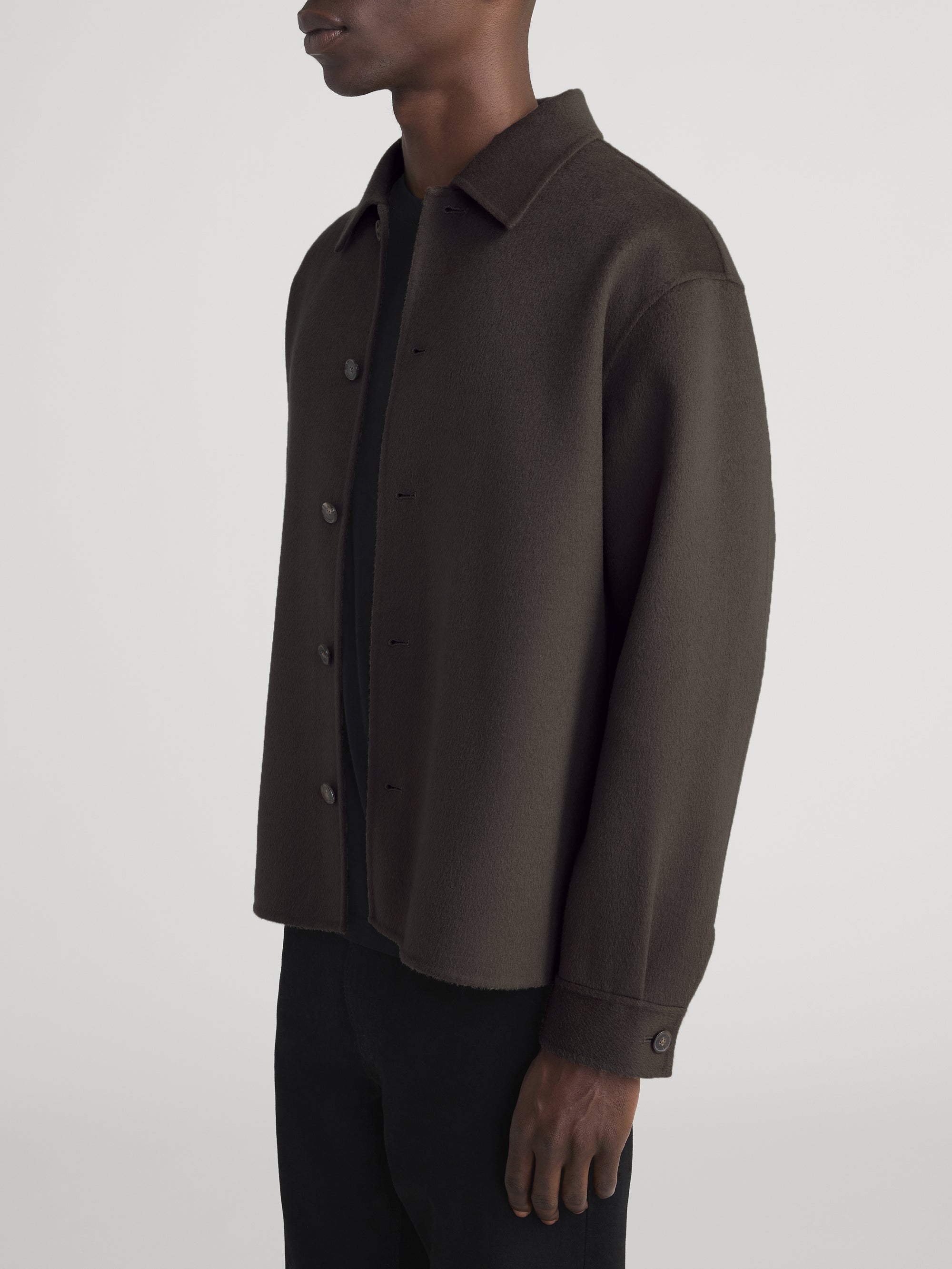 DOUBLE FACE SHIRT JACKET MOCHA