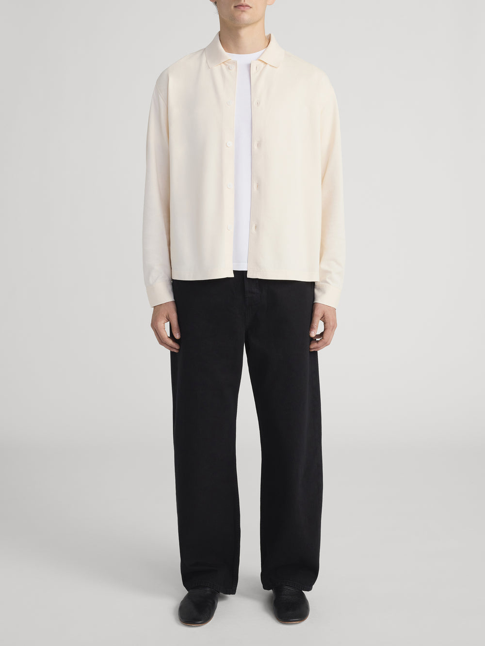 cream button up dress shirt Dean Textured Short Sleeve Button Up Shirt - Cream