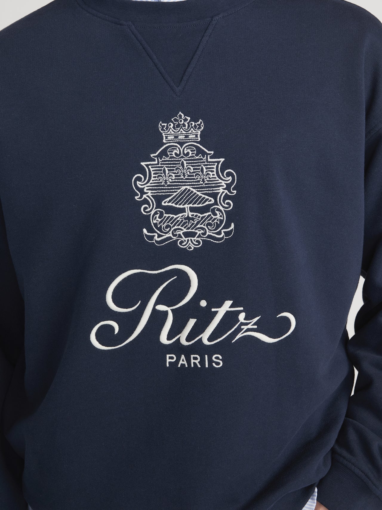 Ritz Sweatshirt Front Detail On Model 