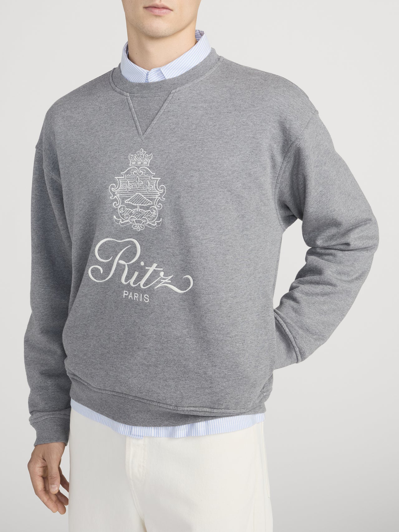Ritz Sweatshirt Side On Model 