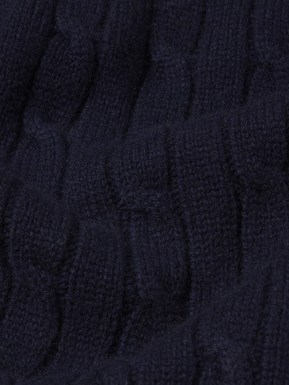 Cable Polo Sweater -- Dark Navy