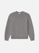 Suede Patch Sweater -- Heather Grey