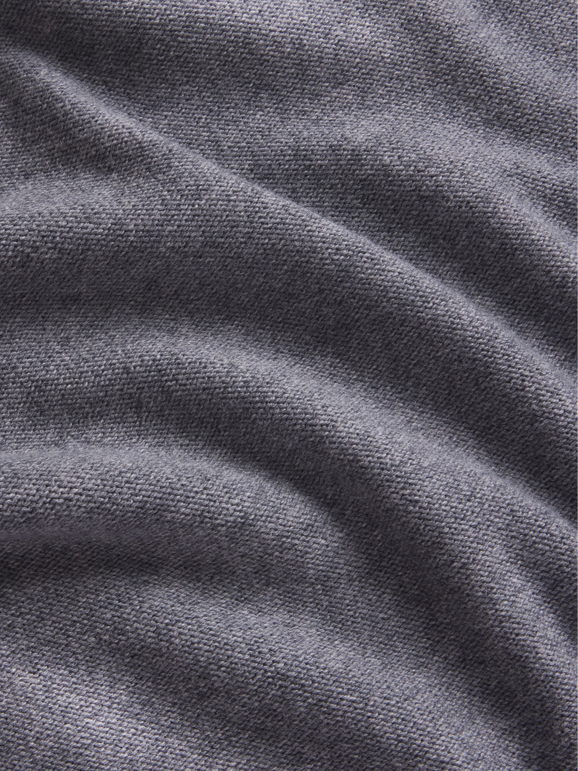 Zip Up Wool Sweater -- Grey Melange