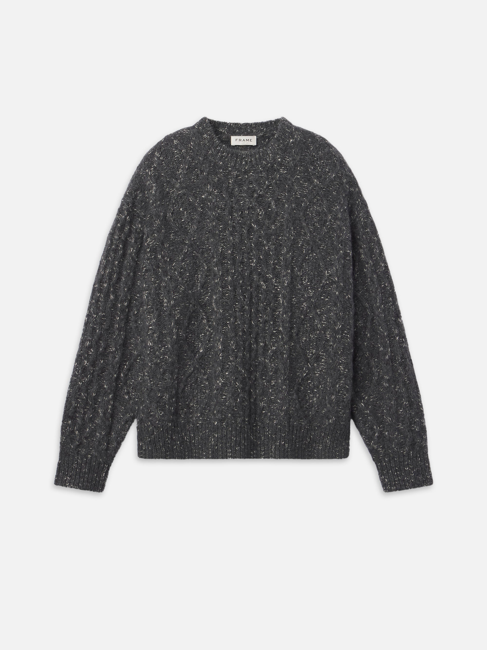 Zip Up Wool Sweater -- Grey Melange