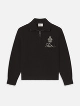 Ritz Men's Cashmere Half Zip -- Black