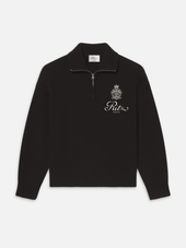 Ritz Men's Cashmere Half Zip -- Black