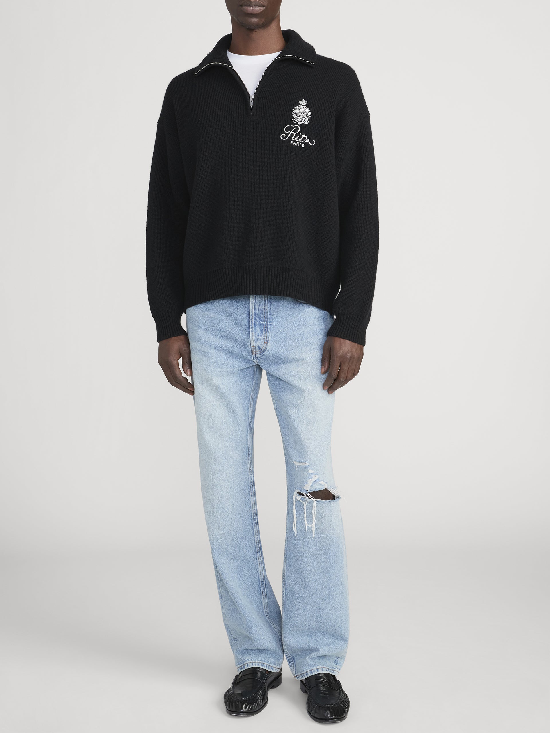 Ritz Half Zip Front On Model 