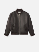 Shearling Bomber -- Dark Brown