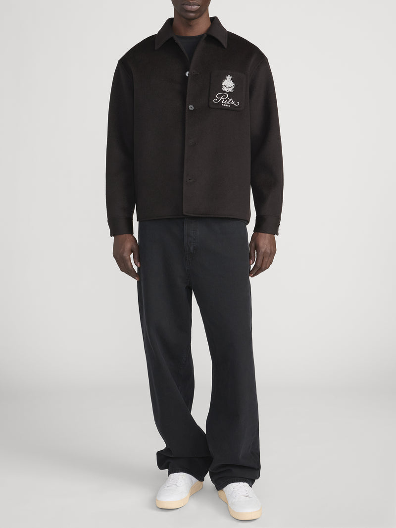 Ritz Overshirt Front On Model Front 