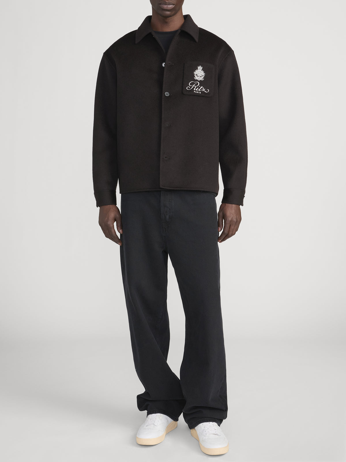 Ritz Overshirt Front On Model Front 