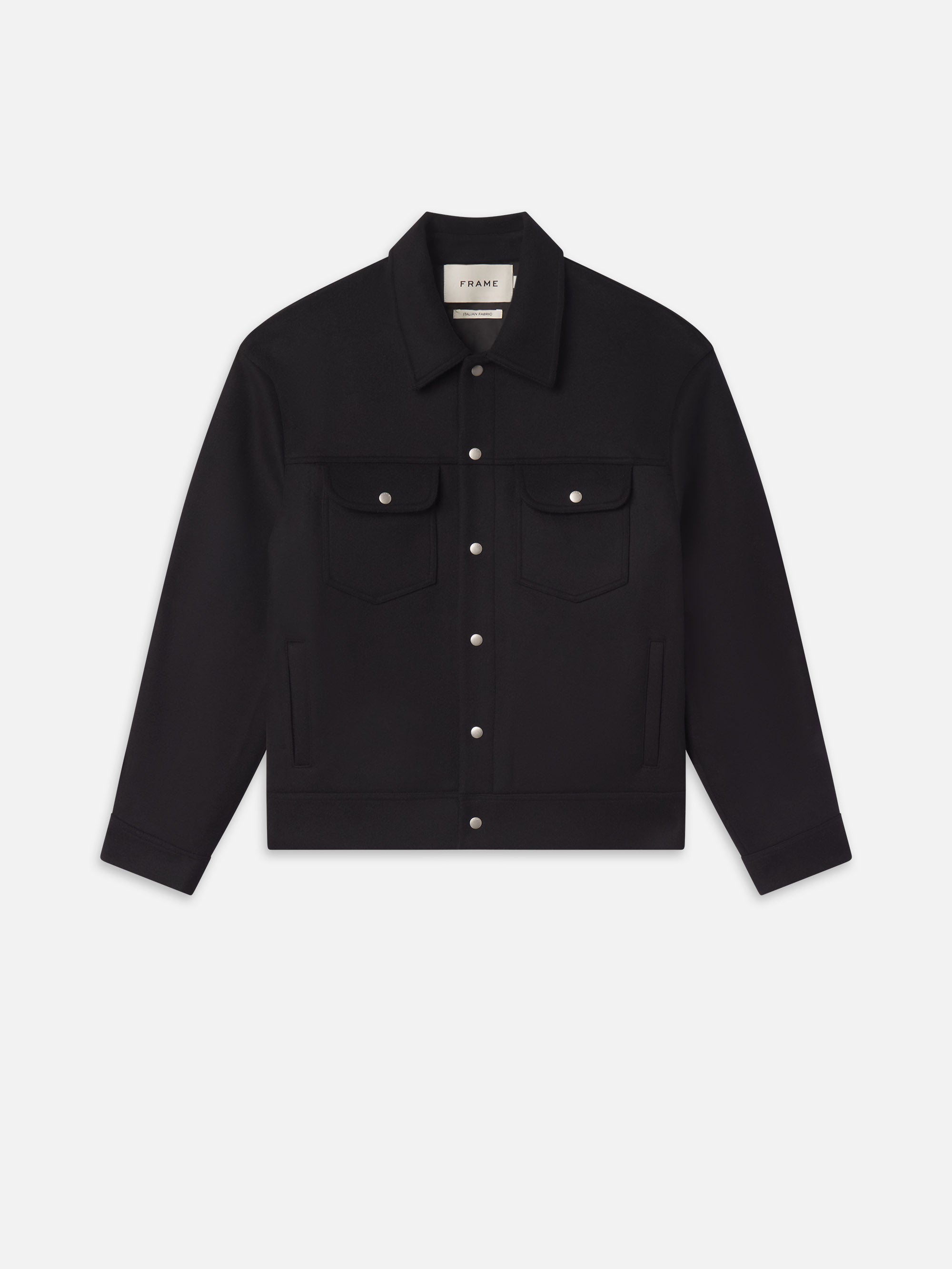 DOUBLE FACE WOOL BLOUSON BLACK