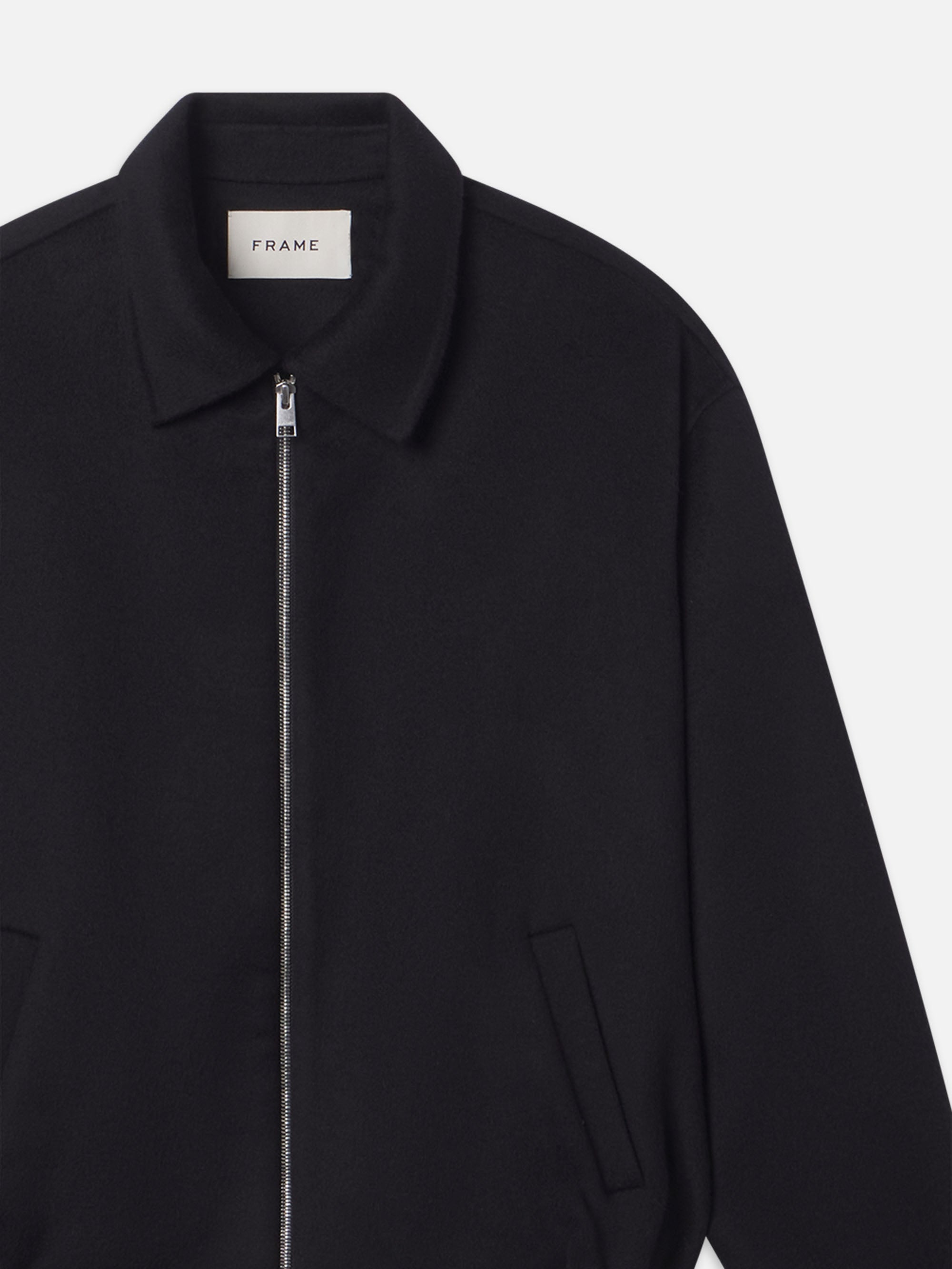 WOOL CASHMERE BLOUSON BLACK