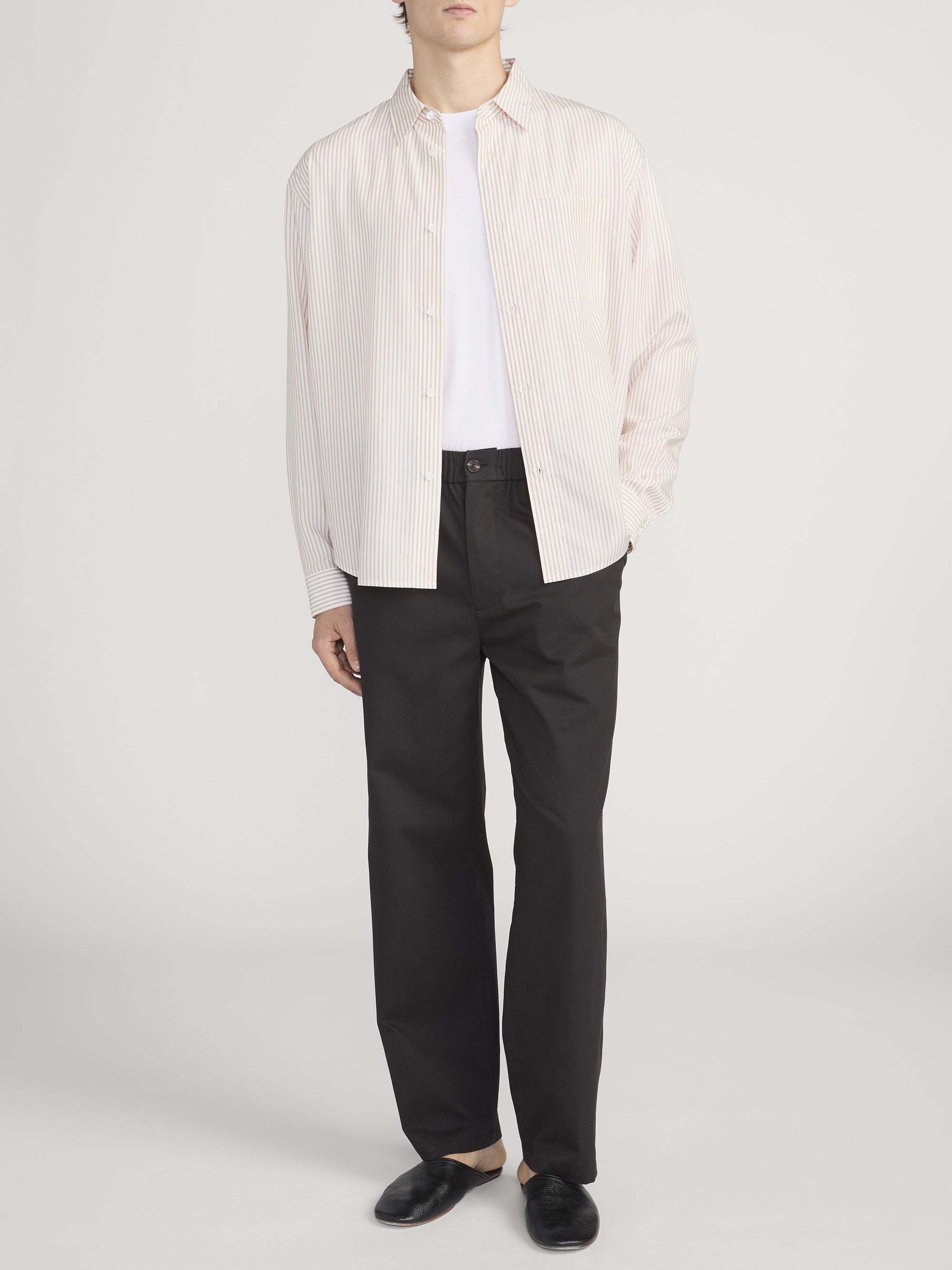 Relaxed Shirt -- Brown Stripe